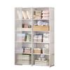 Compact Dustproof Wardrobe: Easy Assembly Storage Cabinet with Shelves for Bedroom or Rental