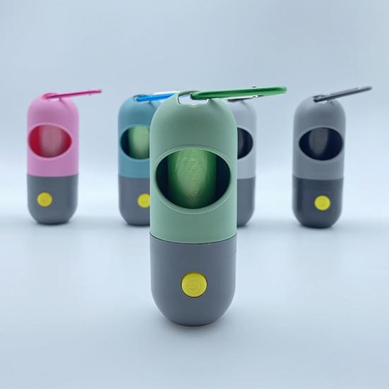 Pet Waste Bag Portable Reusable Lighting LED Environmentally Friendly Poop Picking Up ABS Pet Dog Waste Bag Holder Pet Supplies