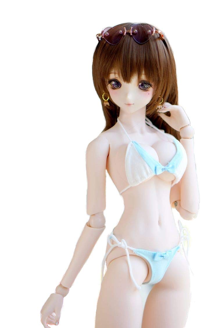 

YR EARTH S284 Кукольный наряд Стринги бикини 1/3 размера (Синий х Белый)