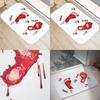 Halloween Cartoon Door Mat With Blood Footprint Pattern For Home Entryway Decor