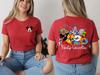 Potdemiel 2026 Family Vacation Tshirt Double Sided Cartoon Castle Print Casual Short Sleeve Tee for WoUnisex