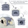 Foldable Durable Semi Enclosed Minimalist Felt Cat House For Indoor Cats All Seasons