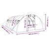 VidaXL Greenhouse with White Steel Frame 24 M² 6x4x2 M, Polytunnel, Cold Frame, Tomato Greenhouse, Garden Greenhouse, 3188073