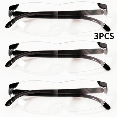 3PCS Retro Reading Glasses for Men Women Anti-blue Presbyopic Eyewear Frameless Trimming Read Eyeglass