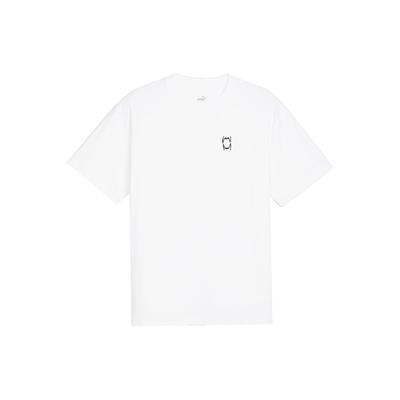 Logo Design Freizeit Sport Rundhals Kurzarm T-Shirt Herren Oberteile Weiß 623058-06