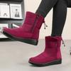 Damen Schneestiefel Winter Dick Plüsch Warme Baumwollschuhe Winter Plüsch Mid-Calf Stiefel Rutschfeste Plateau Stiefel Winterstiefel für Damen