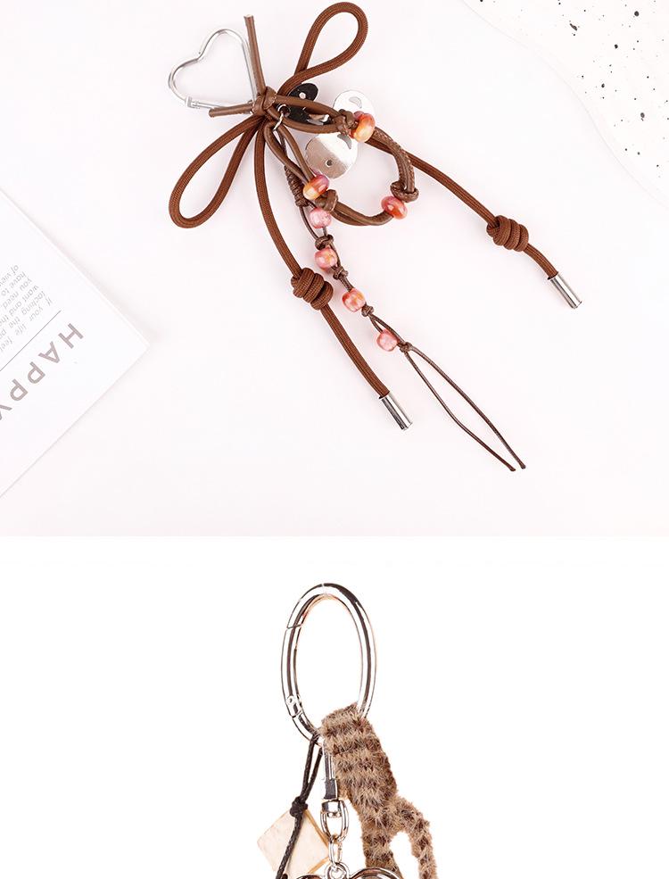 Wenqi's Vintage Wood Bead Wish-Fulfilling Charm Keychain Pendant
