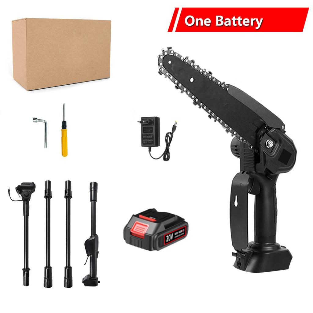 18V 6 Inch Cordless Chain Saw Telescoping Electric Pole Chainsaw Portable High Branch Saw Garden Tree Pruning Tool