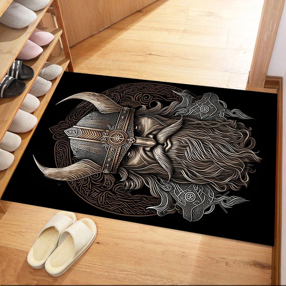

Viking Warrior Artwork Floor Mats for Living Room, Bedroom and Room Decoration Are Suitable for Gifts. 40cmx60cm