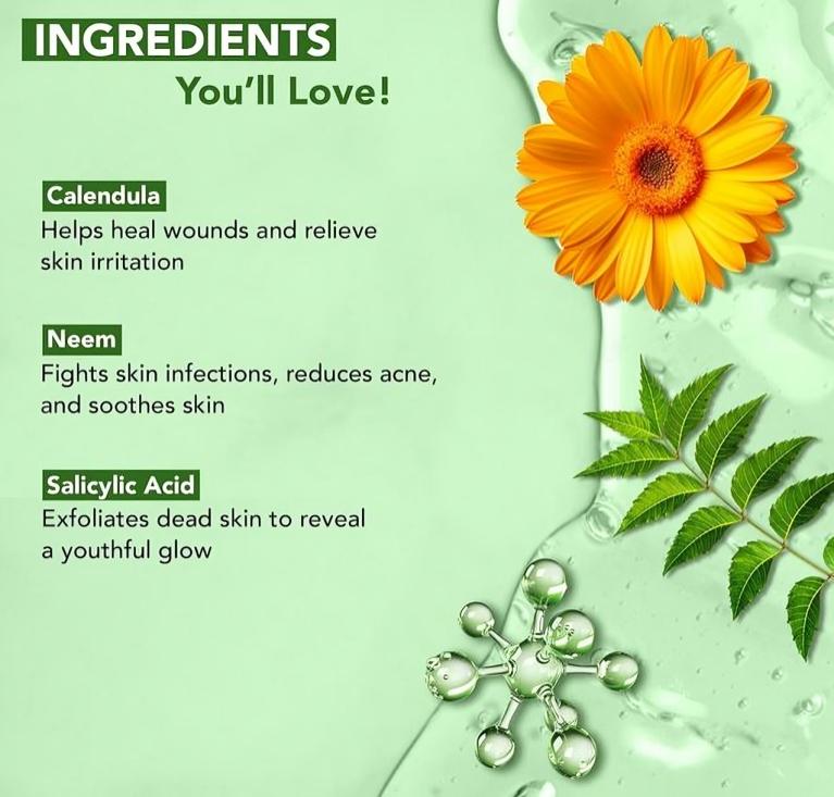 Botanic Hearth Calendula, Neem & Salicylic Acid Body Wash 245ml