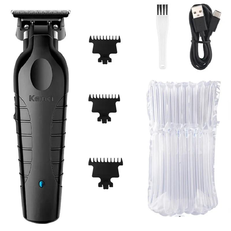 Original Kemei Full Metal Professional Hair Trimmer For Men Lithium Beard Trimmer Electric Barber Clipper Hair Cutting Machine