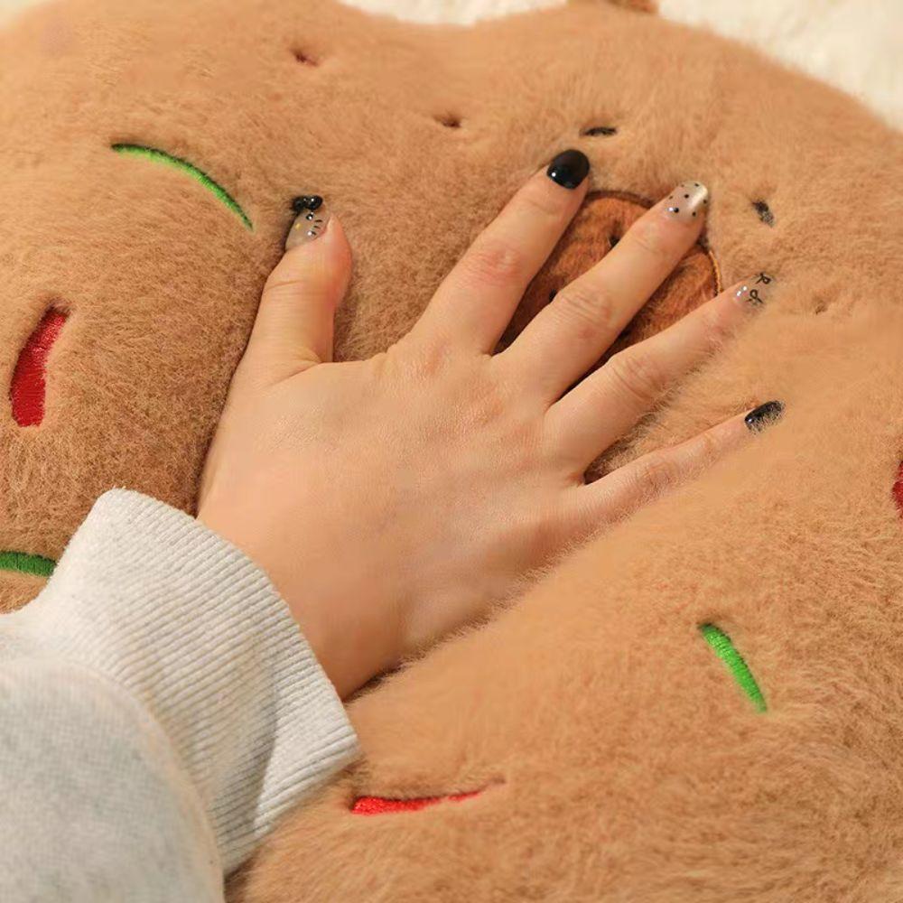 Simulation Capibara Anime Fluffty Toy Biscuit Stuffed Animals Soft Doll  Birthday Parties