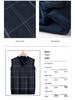 Dad's Fleece-Lined Sweater Vest: Warm Knitted Base Layer for Middle-aged and Elderly Men in Autumn and Winter.