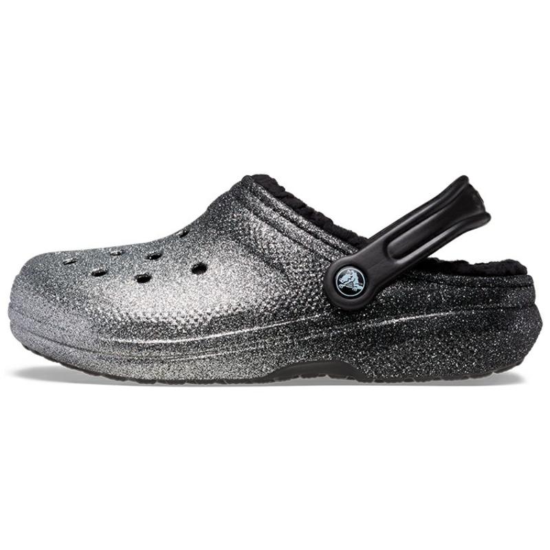 

Crocs Classic Clog Comfortable Versatile Beach Sandals Women s Black Silver 36-37