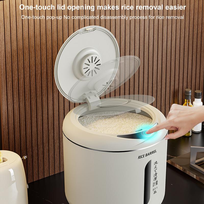 Insect Proof Moisture Proof Rice Box Grain Sealed Jar Kitchen Container 10/20KG Storage Kitchen Container Storage Box with Lid