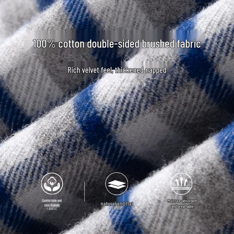 FIRS Men's Double-Brushed Flannel Casual Shirt