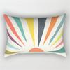 30x50cm Rainbow Geometric Polyester Pillow Cases Abstract Sunrise Mountain Patchwork Pillowcase Sofa Home Decor Cushion Cover