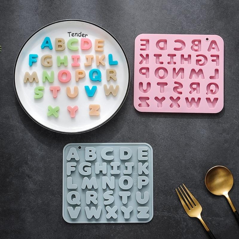 Silikonform in Buchstabenform Fondant Schokoladenform DIY Kuchen Dessertform Zuhause Küche Backen DIY Zubehör