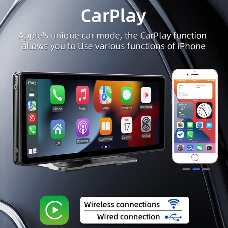 Universeller 10,26-Zoll-Touchscreen-Autoradio-Multimedia-WIFI-Videoplayer Drahtloser Carplay-Bildschirm für Apple oder Android