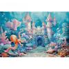 Underwater World Backdrop Summer Mermaid Ocean Castle Kid Birthday Party Cake Smash Decor Banner Photography Background