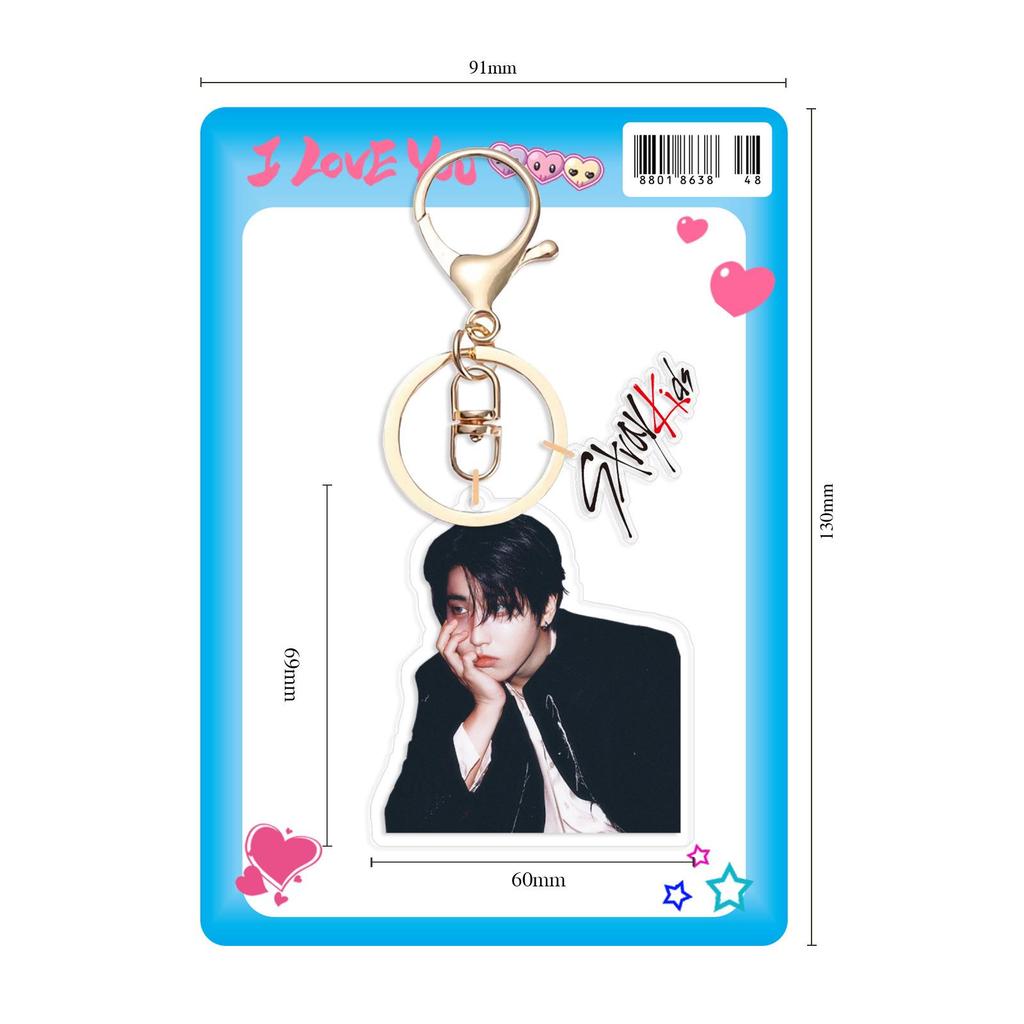 Stray Kids 'DO IT' Star Support Double-Sided Acrylic Pendant Keychain DIY