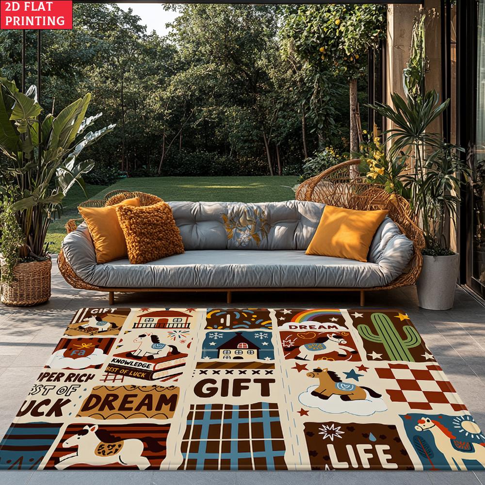 Bohemian Print Rug anime rug living room carpet large children's play carpet Home decorations Mat Baby Play Mat gaming mat