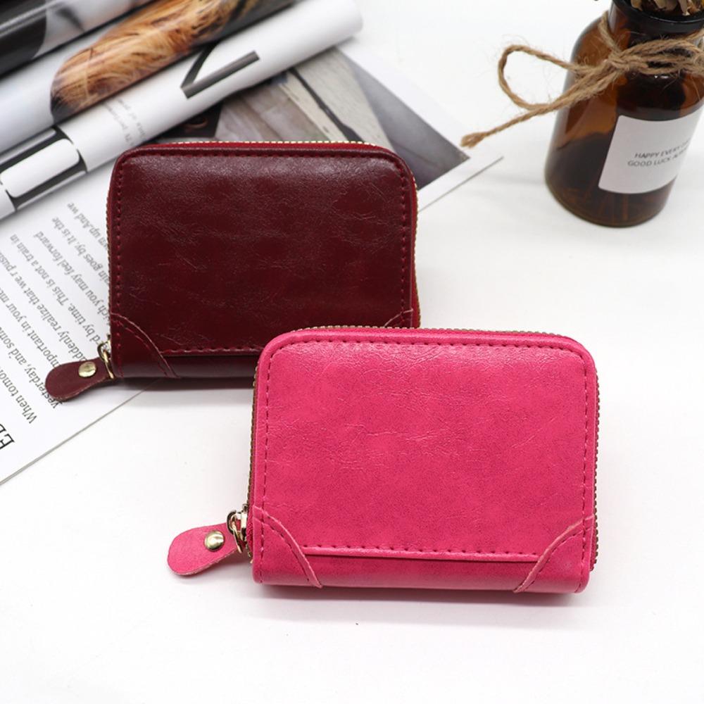 

Anti-demagnetization Short Coin Wallet Multi-card Zipper Purse New Coin Purse