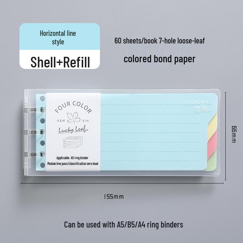 Verdickertes Notizbuch mit losem Blatt und Mini-Abtrenn-Binder - B5 Liniert Gitter Notizbuch