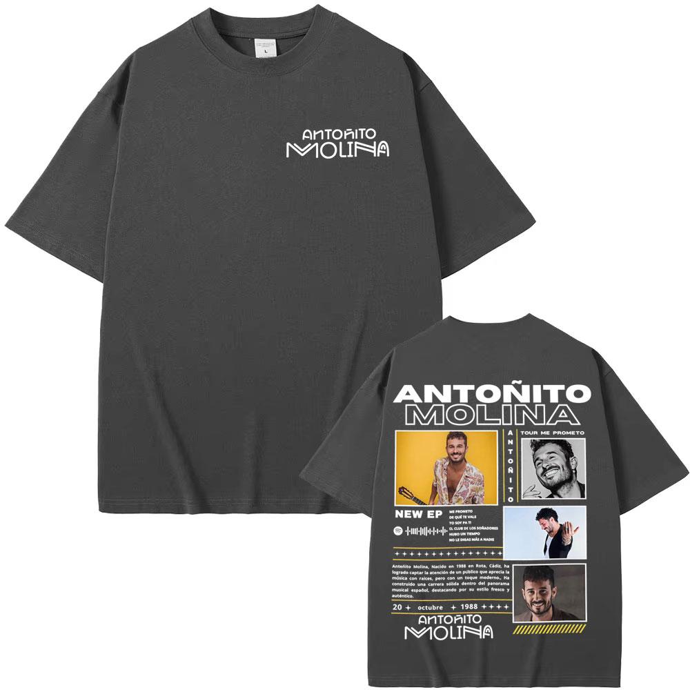 Rapper Antonito Molina Tour 2025 Album Tshirts For Unisex Harajuku Gothic High Street T Shirt Male Casual Cotton Oversized Tshirt