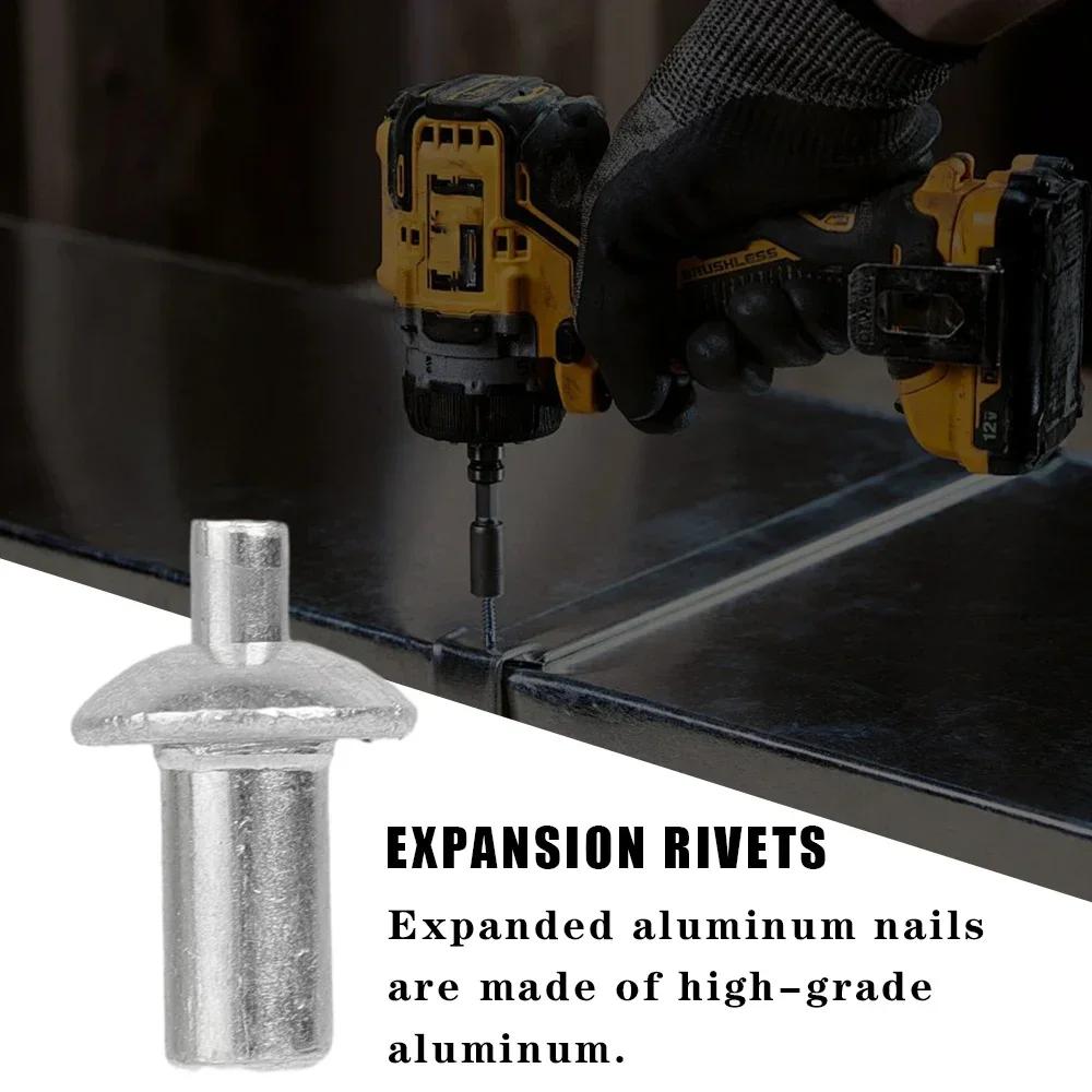 Aluminum Core Rivets Hammer Drive Expansion Nails Round Head Percussion Tapping Screws Fixing Nail Home Furniture Screw Fastener