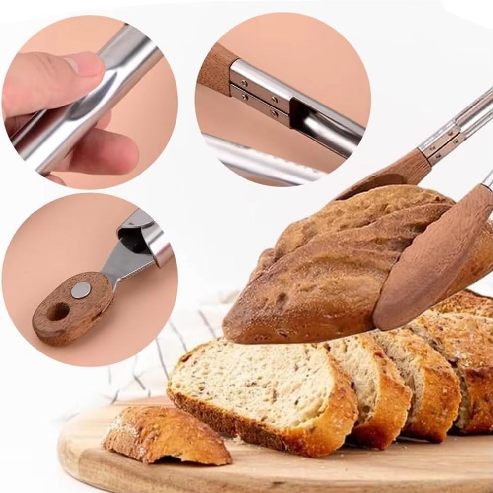 Stainless Steel Handle Salad Bread Dessert Tong Non-slip Food Clamp Cooking Tong Salad