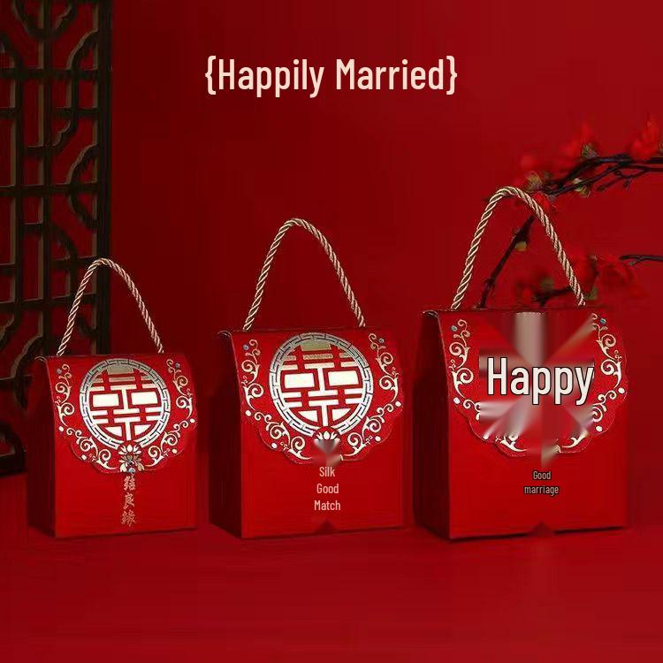 

Chinese Style High-End Wedding Candy Favor Box - Big Red Design Small, 20 pieces