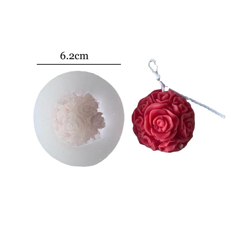Forma na aromaterapii na svíčku Rose Heart Love Silikonová forma Forma na zdobení dortů na čokoládu Ručně vyrobená forma na svíčku