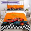 3pcs Custom Name Truck Bedding Set Duvet Cover Closure Includes 1 Duvet Cover & 2 Pillowcases, Soft and Comfortable for All Seasons.