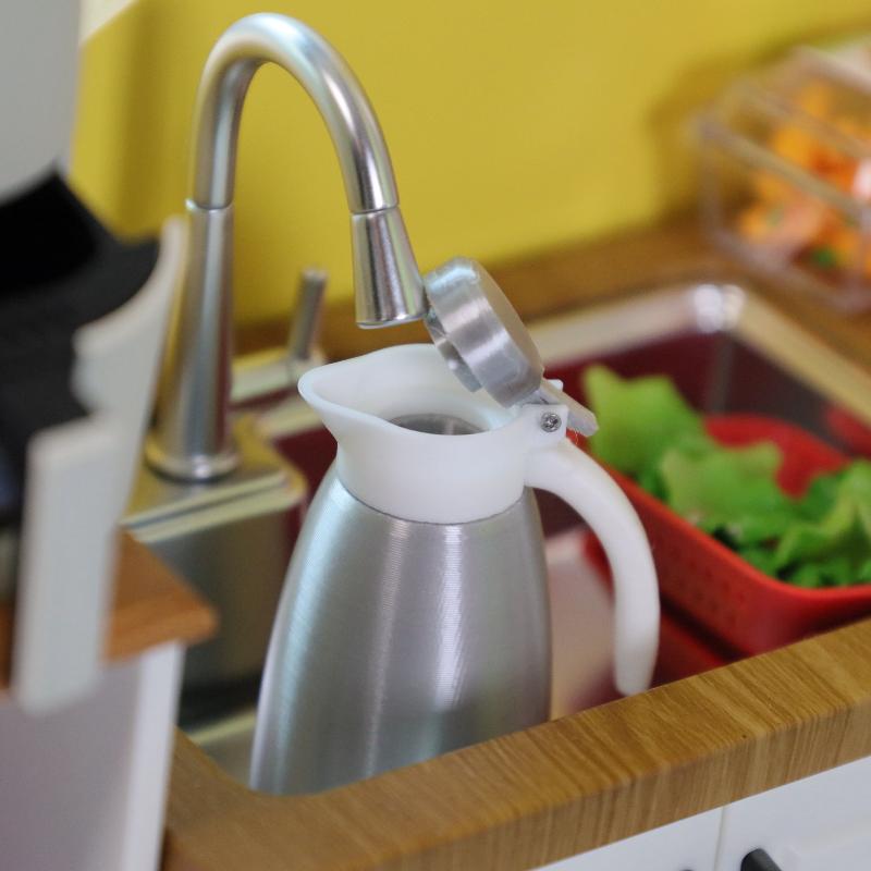 1Pcs Doll Scene Ornament Accessories Miniature Dollhouse Air Fryer Simulation Warm Water Bottle Rice Bucket Juicer Appliance