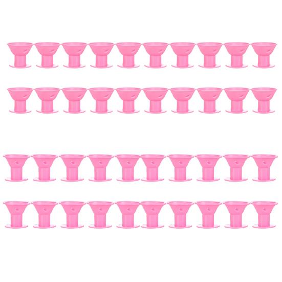 

40 шт. Бігуді для волосся у формі грибів, різні розміри, без нагрівання, портативні, для дому, подорожей, для ледачих жінок, дівчат, інструменти для завивки волосся 40pcs рожевий