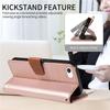 For iPhone 16e Case RFID Blocking Leather Wallet Flip Phone Cover with Wrist Strap