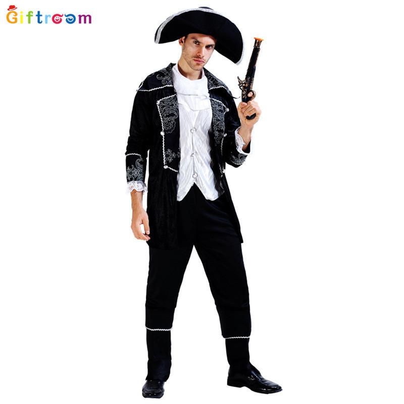 Luxurious Pirate Couples Costume For Halloween And Masquerade Parties Featuring Polyester Fabric