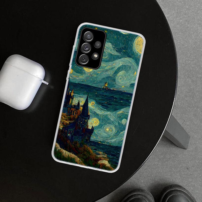 Starry Night Van Gogh Art Phone Case Cover for Samsung Galaxy A12 A22 A32 A52 A72 A02S A51 A50S A31 A20S A10S Note 20 Ultra 10 P