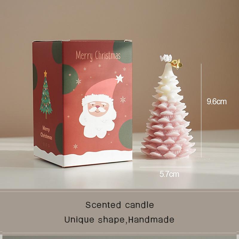 Christmas Candle Birthday Gift Handmade Souvenir Gift Set Gift Box Christmas Tree Shape Scented Candle Ornament
