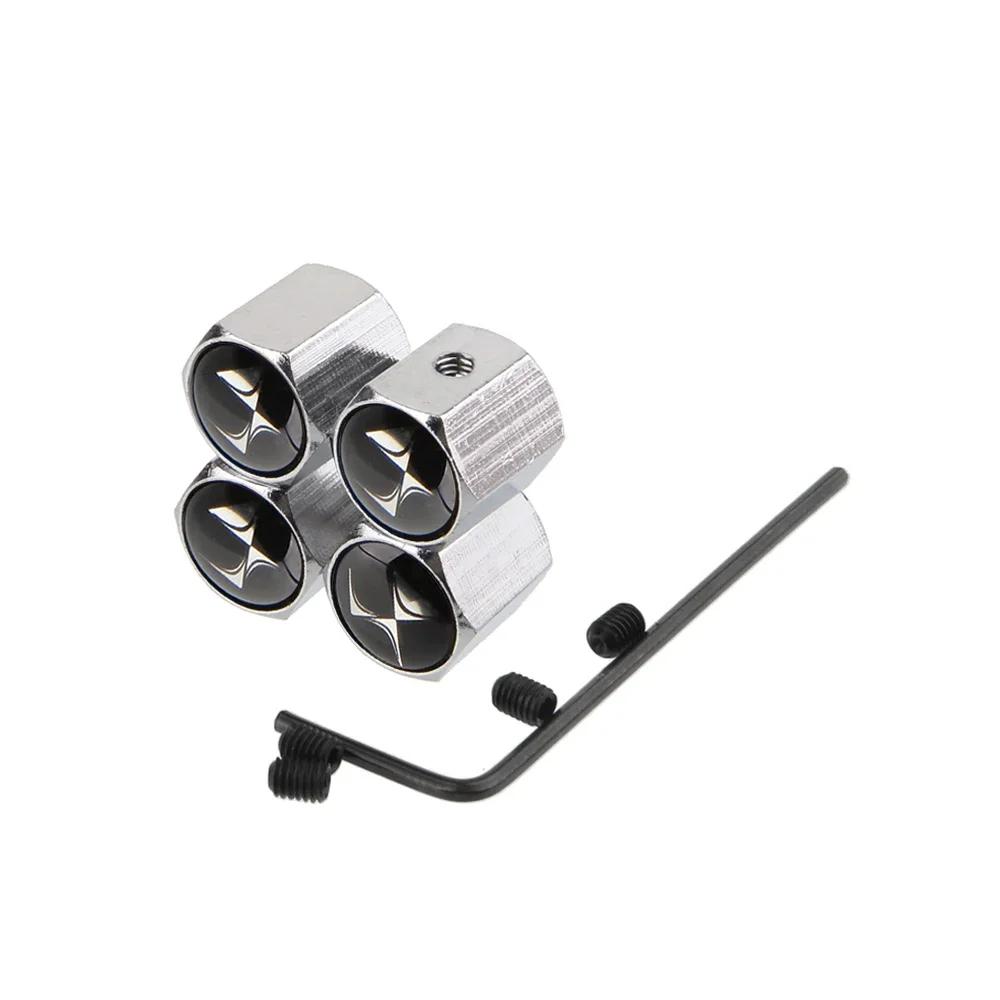Stainless Steel Anti-Theft Car Tire Valve Caps Dust Proof for Citroen C2 C3 C4 C5 Picasso Berlingo Wheel Tyre Styling Accessorry vh62