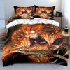 Anime-Inspired Bedding Set with Sword Theme Bedding Set (1 Duvet Cover, 2 Pillowcases, Duvet Not Included)