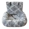 Dogs Car Seat Travel Dog Bed with Safety Straps Plush Fluffy Pet Seat with Non-Slip Backing Detachable Washable Cushion for Small Large Dogs