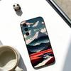 Japan Mount Fuji Cherry  Phone Case For Samsung Galaxy A73,A72,A71,A70,A53,A52,A51,Others Soft Black Cover