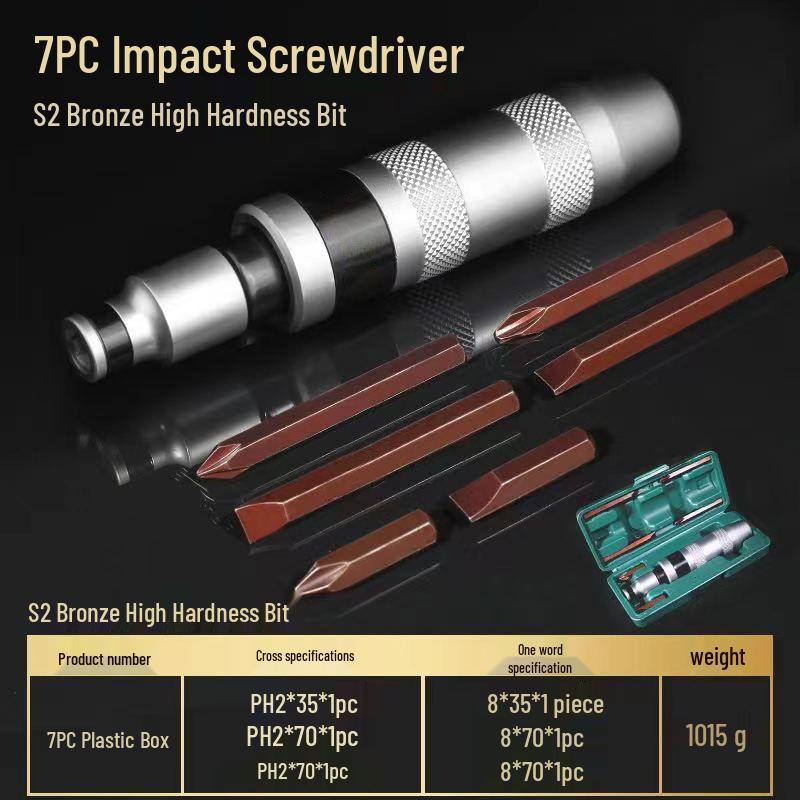 Phillips Flat-head Hex Impact Bit Set - S2 Alloy Steel