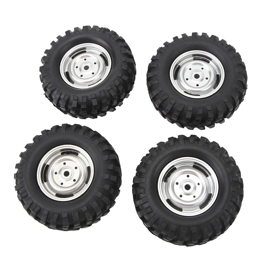 4PCS RC Crawler Tires 1.9 Inch Rubber   RC Tire with Plastic Wheel   for   1Celsius10 Remote Control Cars