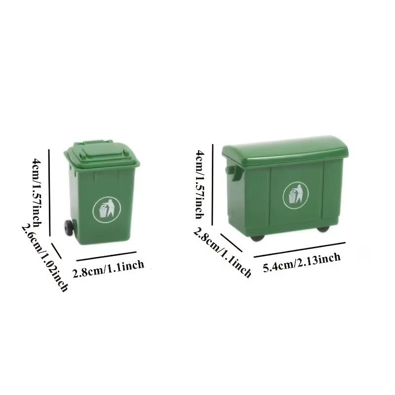 1 Set Mini Desktop Storage Bin Portable Desk Trash Container Multifunctional Organizer Holder For Office Stationery