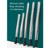 6Pcs Set Stainless Steel Tweezers Tool Rubber Wrapped Head Multifunctional False Eyelash Tweezers for Makeup Application and Stamp Collection