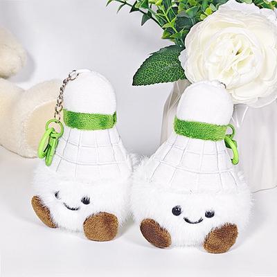 1 Piece Creative Pendant Cute Cartoon Badminton Keychain Soft Cotton Filled Plush Doll Backpack Decoration Holiday Birthday Gift