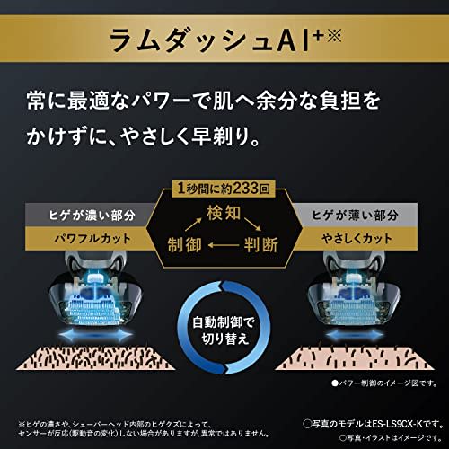 Panasonic Ram Dash PRO Men's Shaver 6 Blades Bath Shaving Craft Black ES-LS5C-K